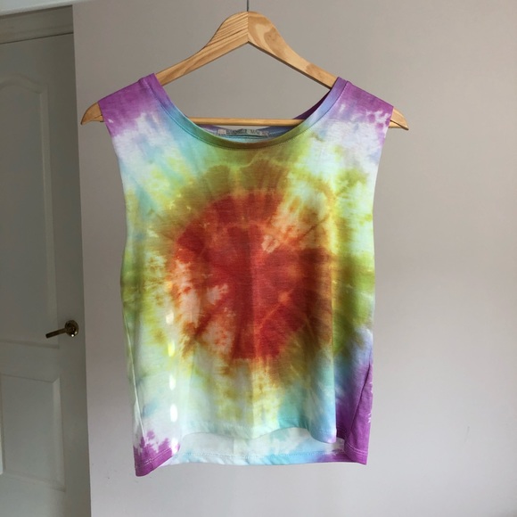 Hand Tie Dyed Muscle Tank - Picture 3 of 8